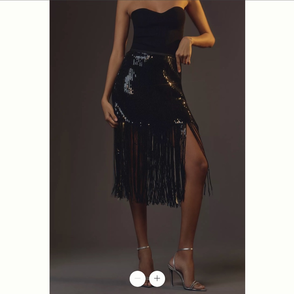 Anthropologie x Le Superbe Volcanic Glass Midi Skirt- size 12 US